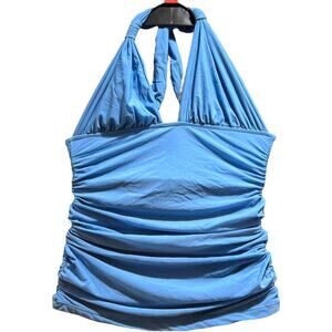 Lenny Niemeyer Halter Ruched Swim Top tankini Front NWT S